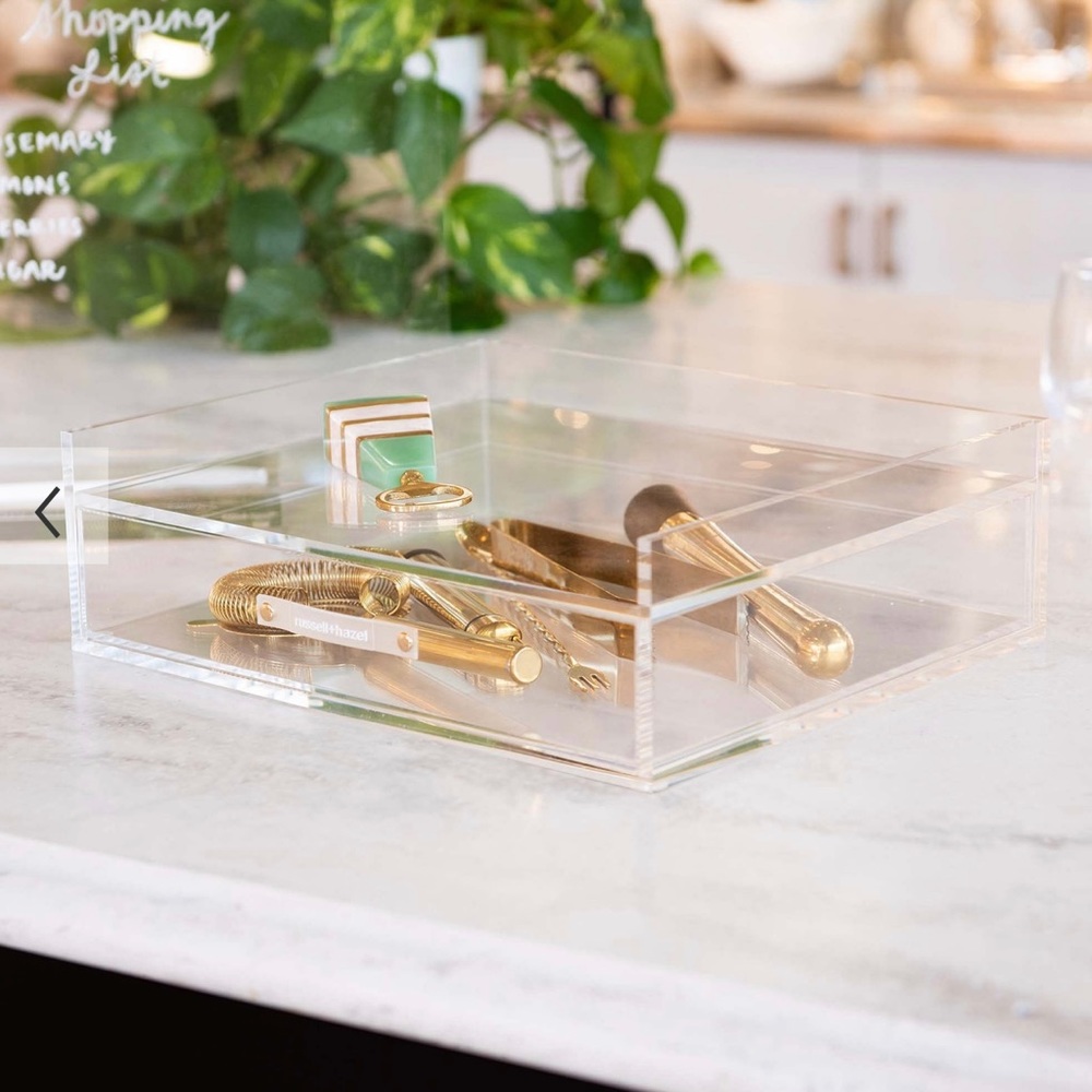 West Elm Acrylic Organizer Tray with Drawer